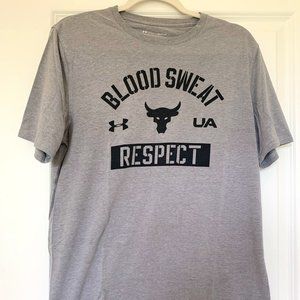 Under Armour x Project Rock - Blood Sweat Respect Shirt Sz Small